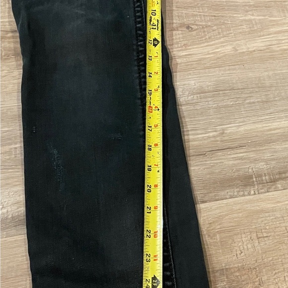 ROCK REVIVAL BLACK AMY SKINNY EMBELLISHED DISTRESSED DENIM POCKETS JEANS SIZE 29 - Picture 4 of 10